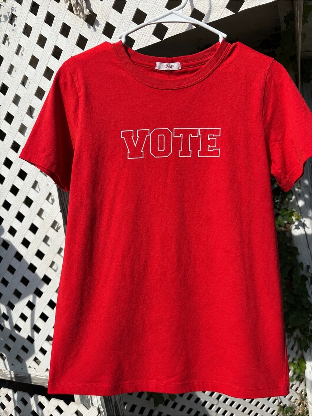rag & bone Red VOTE Graphic Short Sleeve Tee